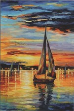 AFREMOV New Image Card 4"x6" UNP B2420~Leonid Afremov's Night Sail