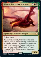 FOIL KLAUTH, UNRIVALED ANCIENT ~mtg NM AFR Commander Mythic