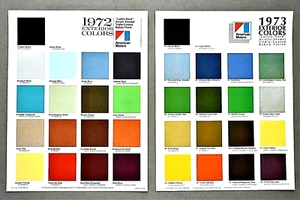 3 ORIGINAL AMC FULL LINE COLOR SELECTOR CHARTS ~ 1972 ~ 1973 ~ 1975 ~ SUPERB - Picture 1 of 4