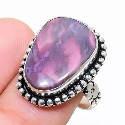 Porcelain Jasper Gemstone 925 Sterling Silver Jewelry Ring Size 7 I877 - Image 1 of 4