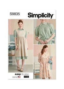SIMPLICITY 9835 PINAFORE DRESSES Misses Sewing Pattern Sizes XS-XL (4-22) EASY - Picture 1 of 7