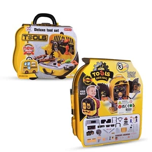 Kinder Werkzeuge Spielzeug Rucksack Jungen Bau Werkzeugkiste 3 in 1 Builder Spiel Spiel Set - Bild 1 von 3
