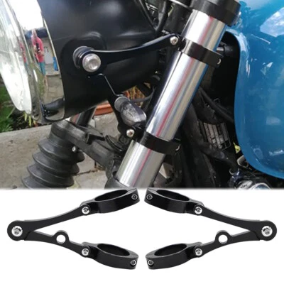 Soporte de montaje de faros de motocicleta 39/41 mm tubo de horquilla soporte universal negro Foto 1 de 4