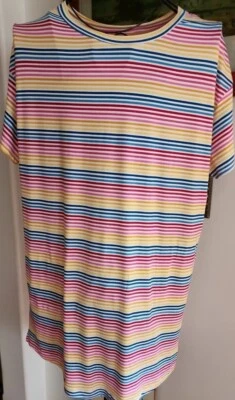 Secret Treasures Sleepshirt ~ Pajama ~ Stripe ~ Knit ~ Knee Length ~ Size L-XL - Image 1 of 4