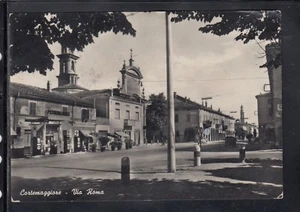 Postkarte Cortemaggiore Via Roma HÄNDLER PETROL CALTEZ PASTICCERIA HA285 - Bild 1 von 1