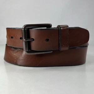 Dockers Warped Brown Genuine Leather Dress Belt - Men's Size 40/100 - Picture 1 of 11