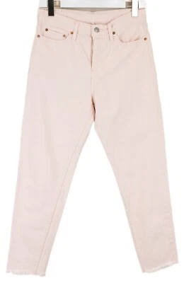 Levi's 22861 Mujer Vaqueros W28 Inacabados Angustiado Dobladillo Ajustado Rosa - Imagen 1 de 4