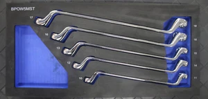 BPOW5MST 5 Cornwell BLUE POWER Metric 75° Deep Offset Box Wrenches - Picture 1 of 3