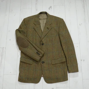 Vintage Daks London Lorenzo Tweed Blazer Coat Green size 50 - Picture 1 of 11