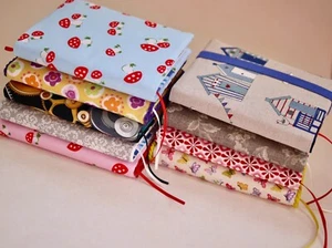 DIN A 6 Notizbuch/Tagebuch/Skizzen/Notizen mit Buchhülle Buchumschlag aus Stoff - Bild 1 von 16