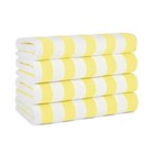 Cabana Beach Towel 4 Packs - 30 x 70 Extra Large Striped Cotton Pool Towels