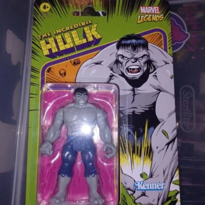 Marvel Legends Retro 3.75 El Increíble Gris Hulk Hasbro Kenner Sin usar, en caja coleccionable Foto 1 de 2