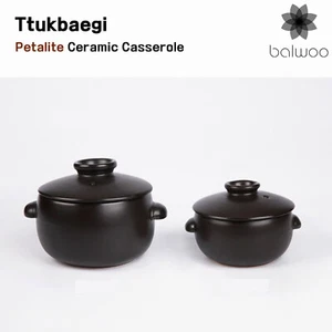 BALWOO Koreanische Ttukbaegi Keramik Ton Kochtopf Stein Schüssel Blütenblatt Kasserolle - Bild 1 von 11