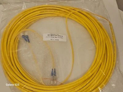 LOTE DE (4) CABO RISER DE FIBRA ÓPTICA CORNING 75 PÉS MODO ÚNICO LC-FC *FRETE GRÁTIS - Imagem 1 de 4