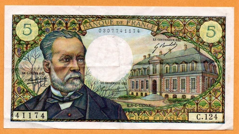 France VF/XF Note 5 Francs 1970 P-146b Cover