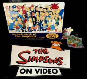 THE SIMPSONS VINTAGE UK 90'S VIDEO PROMO SHOP INSTORE DISPLAYS Bart Homer - Picture 1 of 7