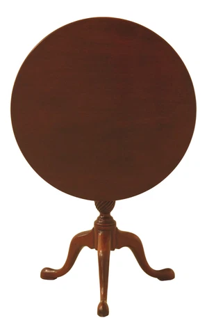 L46719EC: KITTINGER Historic Newport Round Mahogany Tilt Top Table Cover