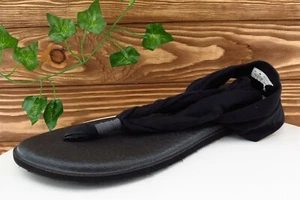 Zapatos sandalia Sanuk talla 8 M negros de tela con cordones para mujer - Imagen 1 de 7