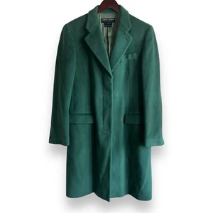 Giorgio Armani A Milano Borgonuovo 21 Green Cashmere Coat Women’s Italy Vintage - Picture 1 of 17
