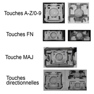Touche de Clavier Français pour HP 15-AC / 15-AF / 15-AY / 15-BA / 17-X / 17-Y - Photo 1/3