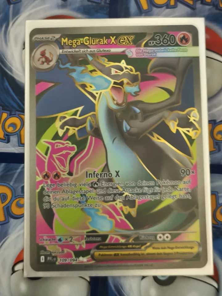 Pokémon - Mega Glurak X EX - Full Art  - Fatale Flammen - DE - NM - 109/94 - Top - Bild 1 von 1