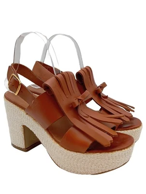 SPAZIOMODA BOLOGNA Sandalias de tacón alto Mujeres Sandalias de tacón marrón - Imagen 1 de 4