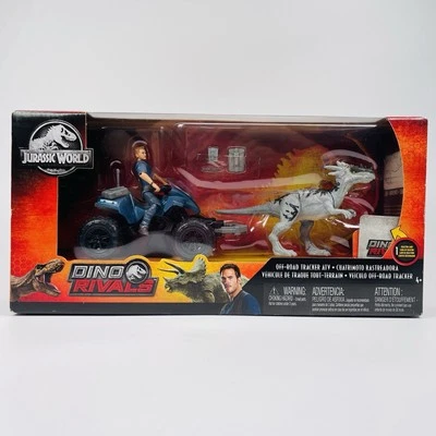 Jurassic 🦖 Park World Fallen 🦕Figures Dino Rivals Off-Road ATV Tracker Owen - Image 1 of 4