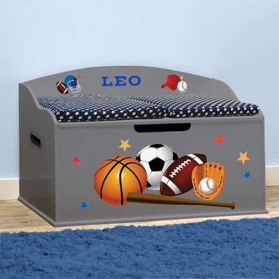 DIBSIES Personalizada Creative Wonders Caja de Juguetes Deportes 30x19,25x18 Tapa Cierre Suave  Foto 1 de 4