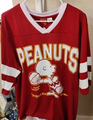 Camiseta de fútbol Peanuts Charlie marrón para hombre camiseta grande gráfica Snoopy nueva con etiquetas Foto 1 de 4