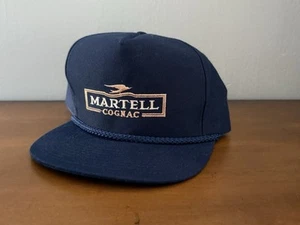 Vintage Martell Cognac Promotional Hat Adjustable Snapback Cap Navy Blue Korea - Picture 1 of 6