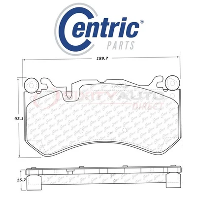 Centric C-TEK Metallic Disc Brake Pads for 2014-2017 Mercedes-Benz CLS63 AMG hs - Image 1 of 4