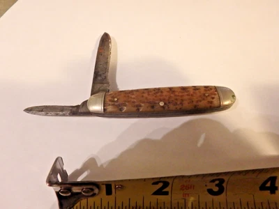 3W - Navaja de bolsillo vintage - 2 hojas 3 1/2" Hibbard Spencer Bartlett embalaje original Foto 1 de 4