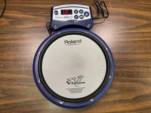 Batería en V Roland RM-2 Rhythm Coach con adaptador de CA almohadilla de práctica de batería electrónica azul - Imagen 1 de 8