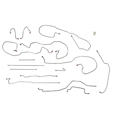 Kit completo de línea de freno Silverado Sierra 1500 2003-04 4x4 acero inoxidable Foto 1 de 4