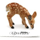 Little Critterz Brown - Deer Fawn "Ophrah" Animal - Miniature Porcelain Figurine