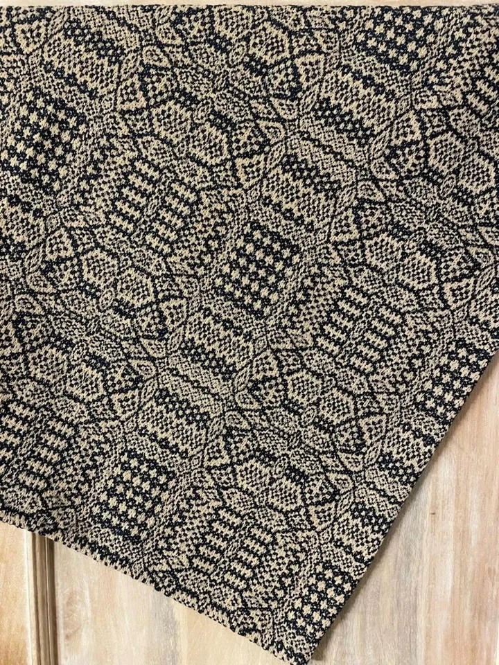 Nova Cortina de Chuveiro Primitiva ABIGAIL WEAVE PRETA COBERTA Tecido 72" - Imagem 1 de 1