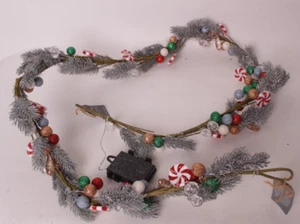 Pottery Barn Peppermint Twist Bauble String Lights, garland, 6' (multiple avail) - Picture 1 of 6