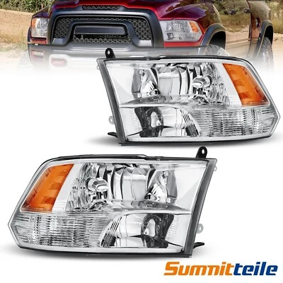 Conjunto de pares de faros delanteros para RAM 1500 2500 3500 4500 5500 2009-2018 Foto 1 de 4