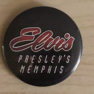 Elvis Presley Memphis Restaurant Vintage Pinback Button J4 - Picture 1 of 2