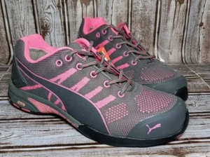 PUMA Steel Toe Women's Gray/Pink - Size 8.5 (M2) - Picture 1 of 9