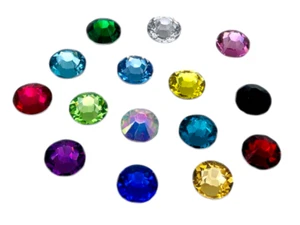 Mix Colours Crystals, EIMASS® Resin Non HotFix Rhinestones, Flat Back Gems - Picture 1 of 2