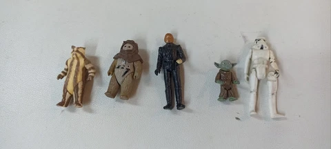 Lot x5 TOP TOYS Ewok Logray Luke Yoda Trooper Star Wars vintage 80's not Kenner Cover