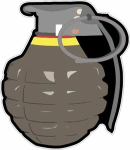 Grenade Window or Bumper Sticker Decal 5 Inch - Imagen 1 de 3