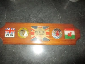 BRITISH Vintage SCOTLAND ENGLAND IRELAND WALES Tourist/Visitor PLAQUE - 1970's - Picture 1 of 6