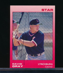 1988 Star Lynchburg Red Sox #7 David Dave Gray signed auto autograph