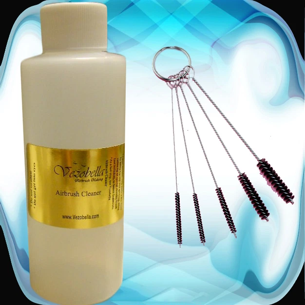 SOLUCIÓN DE LIMPIEZA DE MAQUILLAJE CON AERÓGRAFO Y CEPILLOS DE LIMPIEZA Foto 1 de 1