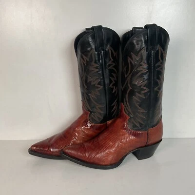 Botas vaqueras Justin para mujer Peanut Brittle Lizard 9 B hechas en EE. UU. punta corta Foto 1 de 4