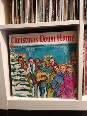 Christmas Down Home ~  VG+  Country Xmas. Johnny Cash + Willie Nelson Vinyl - Image 1 of 2