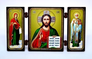 Ikone Jesus Christus икона Иисус Христос вседержитель освящена 12,8x7,3x0,6 cm - Picture 1 of 1