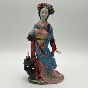 Vintage 12,5" chinesische Wucai Porzellan Shiwan Belle Dame Frau Figur - Bild 1 von 24